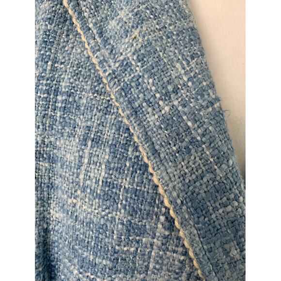 Roberto Quaglia Women’s Tweed Blazer Blue Size 46 - Picture 4 of 13